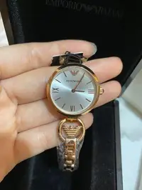 在飛比找旋轉拍賣優惠-EMPORIO ARMANI玫瑰金女款手錶