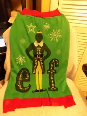 Buddy The Elf Dog Pet Sweater Extra Large New No Tag See Measurement