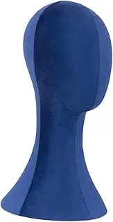 harayaa Wig Display Model Head Mannequin Head, Prop for Shopping Mall, Caps Rack Hat Display Stand Wig Holder for Hat Wig Necklace, Blue
