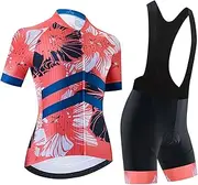 [GRTE] Breathable Cycling Jersey Women Set MTB Quick Dry Bicycle Short Sleeve Bib Shorts Cycling Clothing