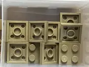 LEGO Parts - Dark Tan Plate 2 x 2 - No 3022 - QTY 10