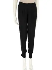 Black Elasticated Tapered Trousers