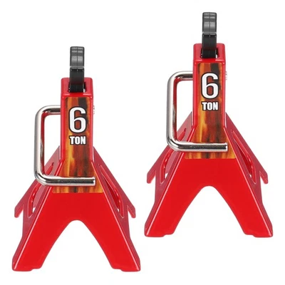 RC Car Jack Stands,1/10 Scale 6 Ton Rc Accessories,Red,2 pcs