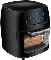 12L Large Air Fryer 6-in-1 Air Fryer Oven Grill with Smart Touch Screen and Visual Window 60-Minute Timer Automatic Power Off Function 1800W