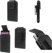 DFV Mobile - Magnetic Leather Holster case Belt Clip Rotary 360 Compatible with Samsung Galaxy core Plus, Color Black