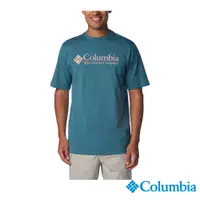 在飛比找PChome24h購物優惠-Columbia哥倫比亞 男款-LOGO短袖T恤-碧綠色 U