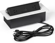 Desk Power Board USB C 20W Pop-up Strip 2 Outlets 2 USB Ports 2M Cord