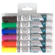 6pc Pebeo 7A Light Fabric Clothes Markers Creative Art Painting Medium