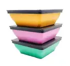 Tupperware Zen Small Square Plastic Snack Food Containers 200ml (3) Set
