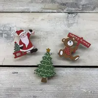 在飛比找誠品線上優惠-日本indigo聖誕造型夾/ 聖誕老人與熊