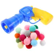 1 set of Ball Launcher Cat Plush Ball Toy Chasing Game Toy Cat Interactive Toy