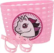 OSOLADY Bike Front Basket Lightweight Plastic Storage Container for Scooters Bicycles Personalize with Stickers Cute Cartoon Train Design for Bikes
