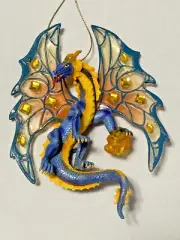 ASHTON DRAKE DRAGONS OF THE CRYSTAL CAVE ORNAMENT SAFFRON, SPIRIT OF SUNLIGHT