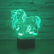 Unicorn Acrylic 7 Colors Desk Lamp 3D USB Novelty Child Gift Led Night Light