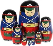 Stacking Nested Set Funny Children Nesting Dolls Handmade Painted Nesting Dolls Wooden Toy for Children Home Decoration Wishing Gifts Handmade Nesting Dolls