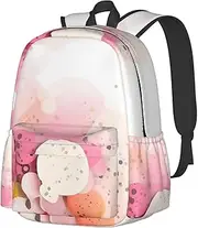 [vacsAX] Pink paper cutting art School Backpack Rucksack Large Capacity Back Pack with Front Pocket Lightweight School Bags