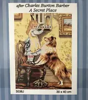 needlepoin tapestry gobelin canvas only 30x40 cm Secret Place