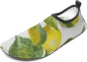 [BTCOWZRV] Water Shoes for Women Men Lemon Branch Leaves Water Sports Shoes Slip-on Breathable Lightweight Athletic Aqua Sock