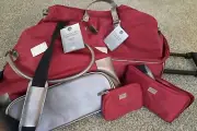 Luggage Mangano's J M Double Decker Duffle Wheels Travel With Designer Tote