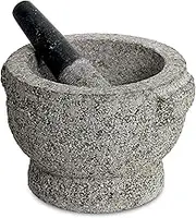 Avanti Rough Solid Granite Mortar and Pestle, 20 cm Diameter, Grey