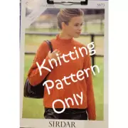 New Sirdar 5873 Salsa Ladies Pullover Larger Sizes Double Knitting Pattern