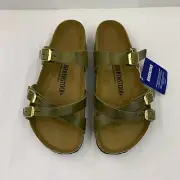 Birkenstock New w/ Box Franca Olive Green Olied Leather Regular - Select Size
