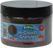 Supa Hi-Growth Granules Fish Food 100 gram 1.5 mm, for All Coldwater and Tropical Fish, Made from Premium Quality Ingredients Which Offer A Nutritionally Balanced Diet,