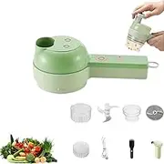 4 in 1 Multifunctional Vegetable Cutter, Portable Household Handheld Mini Food Processor, Electric Kitchen Grinder Set, Washable, with Cleaning Brush, Blade Kit, Cooking Kit