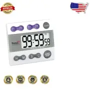 Versatile 4-Channel Countdown Timer with Extra Loud Alarm and Display Options