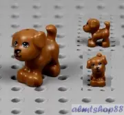 LEGO - Medium Dark Flesh Puppy Dog w/ Blue Eyes - Bruno Pet Animal Minifigure