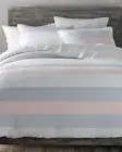 UGG Arcata Queen Duvet Cover Waffle-Weave Pink Blue & White Bedding 122548