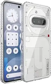 TUDIA Ultra Clear Fit Designed for Nothing Phone 3a Case, [LUCION] Shockproof TPU Bumper Anti-Yellowing Transparent Hard Back Ultra Slim Grip Protection for Nothing Phone 3a Cover 2025 (Clear) (Clear)