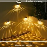 GARDEN SOLAR FENCE LIGHT WALL LIGHT OUTDOOR SOLAR PATH LAMP LIGHT 1-6PCS STICKER