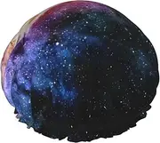 Galaxy In The Universe Print Various Activities Shower Cap Reusable Soft And Lightweight Bath Hair Cap Long Hair