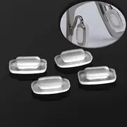 Eyeglass Nose Pads 11mm 4Pairs Replacement Square Rectangle Slide/Slip in Silicone Nosepads for Glasses Eyeglasses Sunglasses for Costa Maui and More