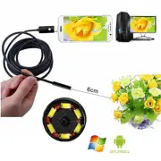 A49C Endoscope Camera Waterproof 7mm USB Inspection Camera With 6 LED Android PC