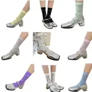 Rhinestones Ankle Socks Sheer Lace Socks for Women Sweet Calf Socks Socks