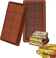 Santdag 2 Packs of Chocolate Molds, Large Chocolate Block Molds, Deep Chocolate Molds, Thick Chocolate Bar Molds, Candy Molds