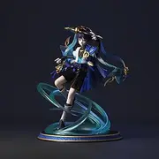 Genshin Impact Action Figure Statue, 23cm/9inch Wanderer Cartoon Game Character Figurine PVC Collectible Decoration Toy for Anime Fans (Wanderer 24cm)