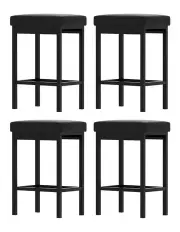 [Artiss] A Metal Bar Stools PU Seat Dining Counter Chairs Set of 4 in Multi