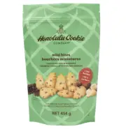 Honolulu Cookie Co. Mini Bites Chocolate Chip Macadamia Shortbread 16oz Bag x4