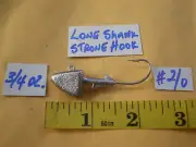 25 PCS. SHAD HEAD JIG/BASS SWIM LURE BAIT, 3/4 OZ. #2/0 LONG SHANK STRONG HOOK