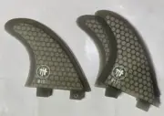 SURF FINS,MODII - LARGE THRUSTER FINS- FCS GREY- M7