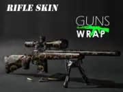 Camouflage Guns Wrap Skins Premium VinylSticker Matte Rifle Pre-Cut USA SKULLS-1