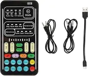 Voice Changer, Handheld Portable Voice Changer with Sound Multifunctional Effects Machine, Mini Voice Changer Device, Audio Mixer for Phone, Computer, Tablet, iOS, Android (I9 English Edition)