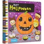 預購-英文原版 BUSY HALLOWEEN萬聖節 兒童啓蒙學習 紙板機關操作活動書