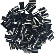 EUIOOVM 50pcs/Set Hair Extension Glue Bead Accessory Safe and Strong Bonding Solution Safe to Latex Glue Tips for Hair Extension, Black