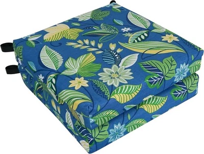 Blazing Needles Indoor/Outdoor Chair Cushion, 16 x 16, Skyworks Caribbean 2 CT