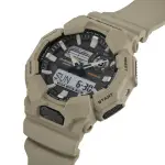 【CASIO 卡西歐】G-SHOCK 十年電力 雙顯系列/52MM/卡其棕(GA-010-5A)