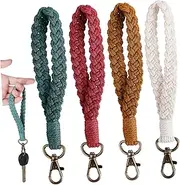 [DEARMAMY] 4 Pcs Key Lanyard Key Chain Cute Keychain Chains Lanyards Key Holder Lanyard for Keys Wrist Bracelet Lanyard Women Key Chain Rings Accessories Alloy